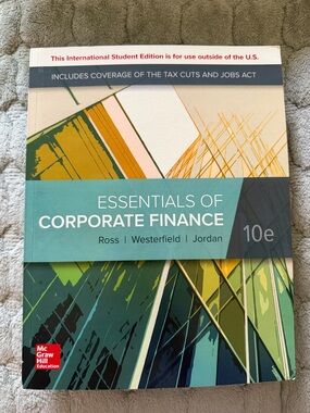 McGraw Hill Essentials of Corporate Finance Notebook — Teal & Green Cover